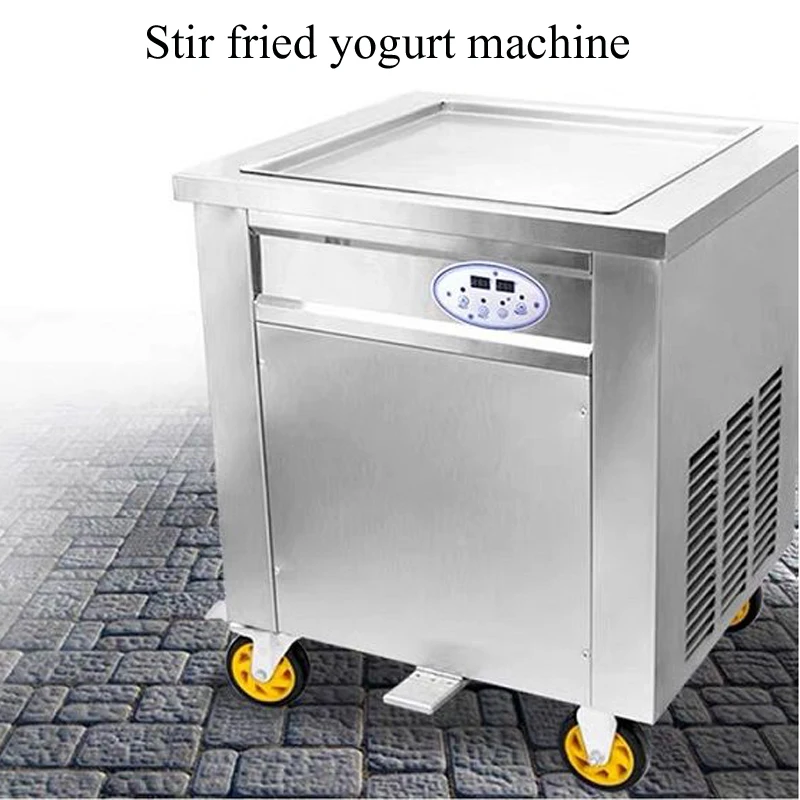 

Commercial Fried Ice Cream Maker Stir Yogurt Machine Double-pan Double Control Ice Cream Mixer Ice Cream Roll Maker