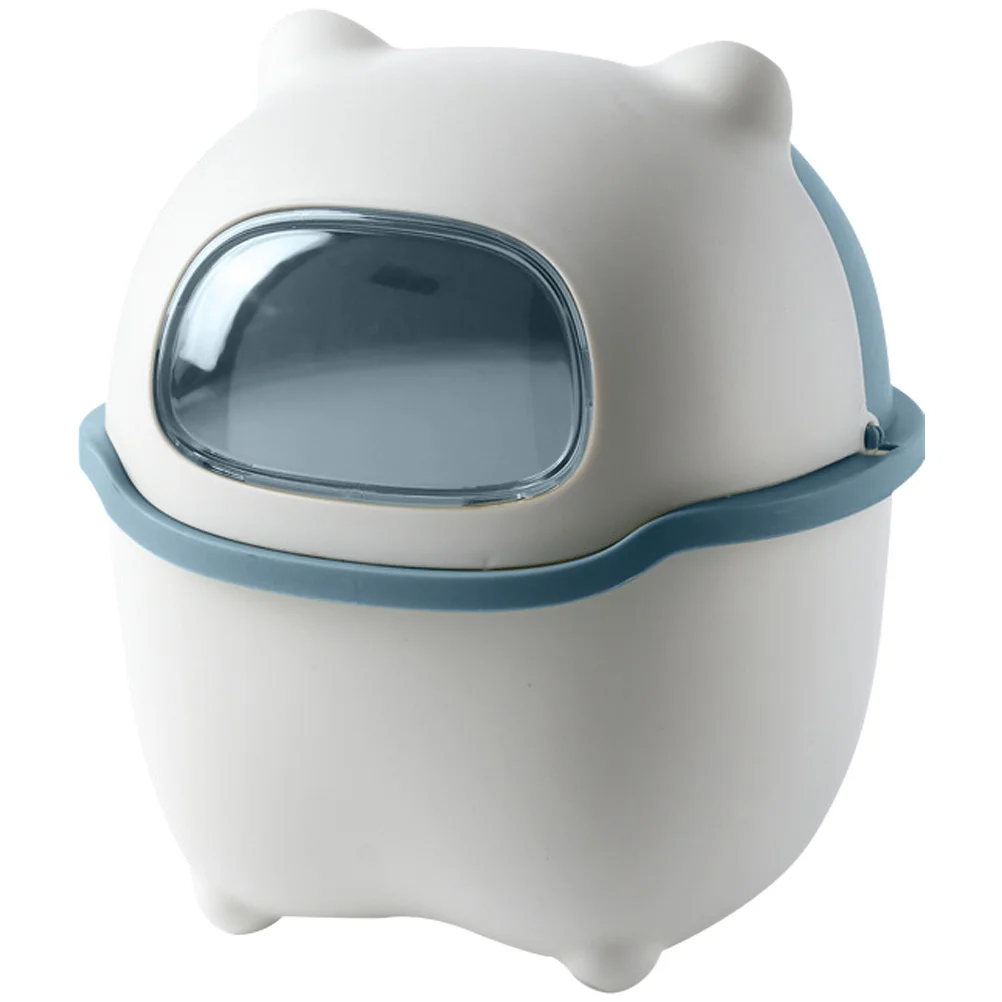 

Tiny Trash Can Bear Garbage Cans Waste Basket for Bathroom Mini Desk Office with Lid Small