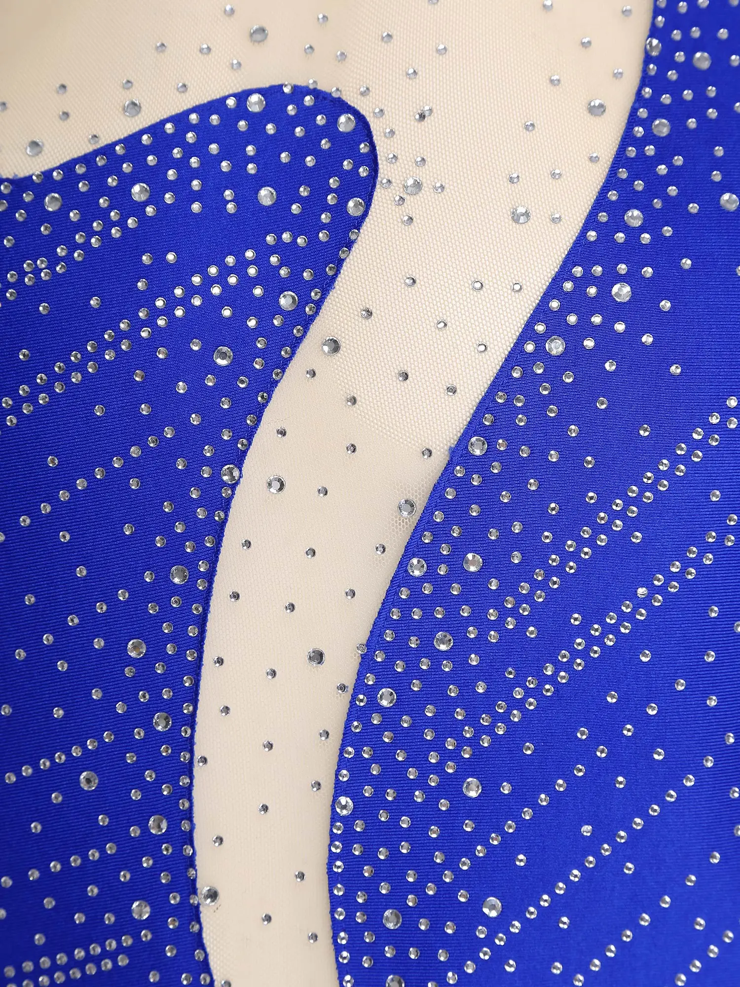 Männer Eiskunstlauf Leistung Trikot Strass Stretch Mesh Zurück Zipper Gymnastic Overall Lyrical Ballett Latin Dance Kostüm