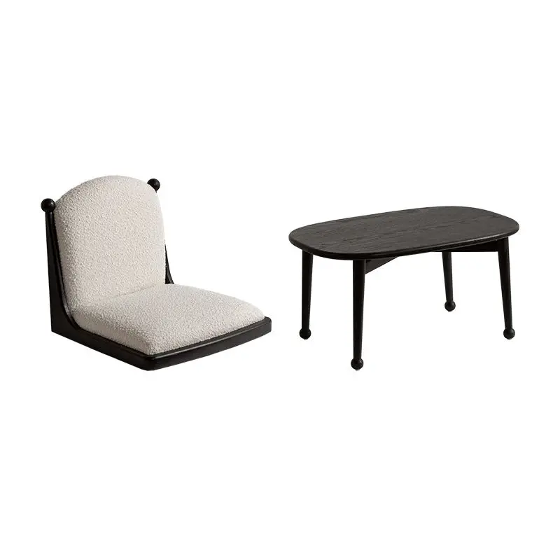 Modern simple bay window small table household light luxury solid wood bay window coffee table tatami combination carpet seat