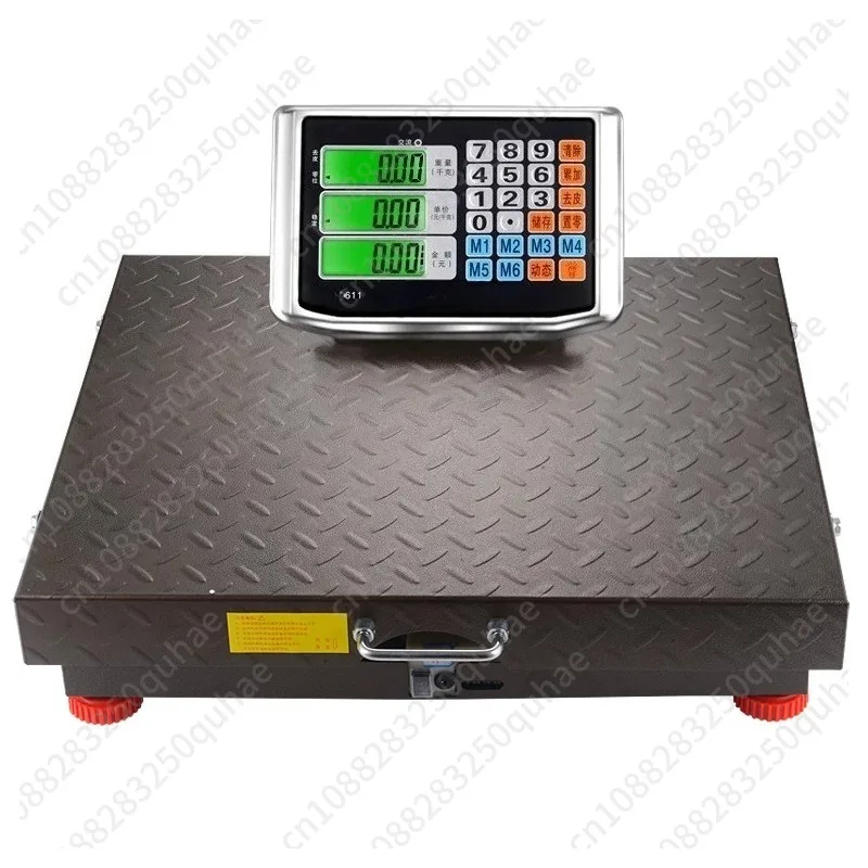 Heavy-Duty Digital Floor Scale, 100kg to 1000kg Industrial Weighing Scale with Separate Display