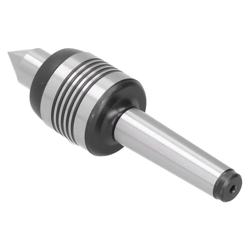 MT2 Morse Taper Live Center Hardened Steel Bearing Rotating Head Lathe Center Precision Ground 5-Slot Tailstock Center