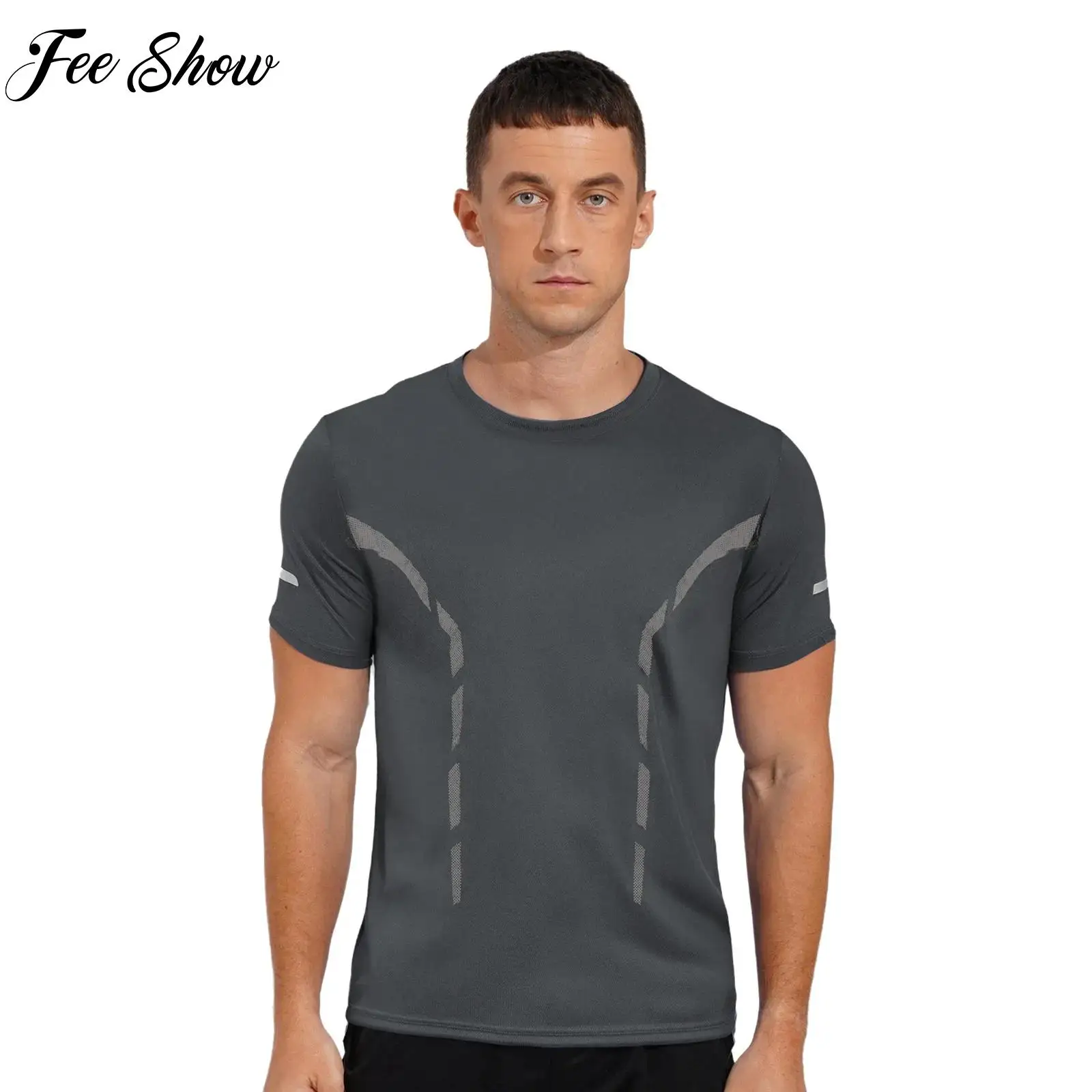 

Running Shirts Mens Jersey Sportswear Quick-Drying Short Sleeve Athletic T-Shirt Compression Sport T-Shirt Fitness Gym Yoga Tops