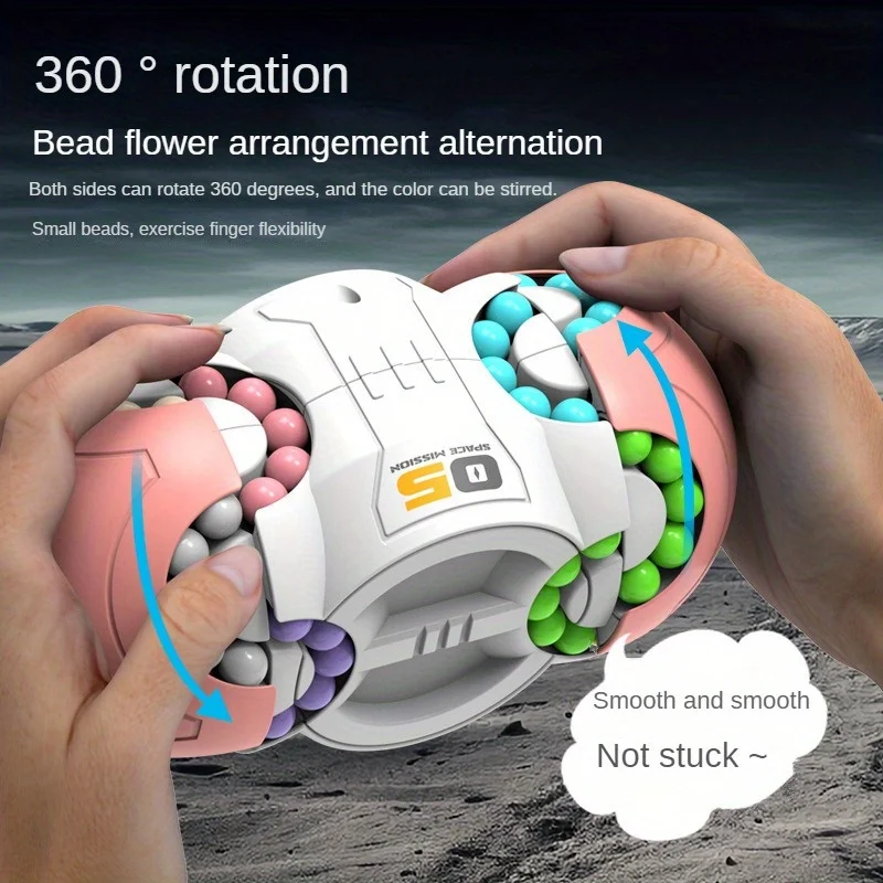 Jouet Fidget de haricot magique spatial polyèdre 3D, Rotation douce, flexibilité à 360 degrés, pour soulager le stress et la mise au point, cadeau pour les enfants