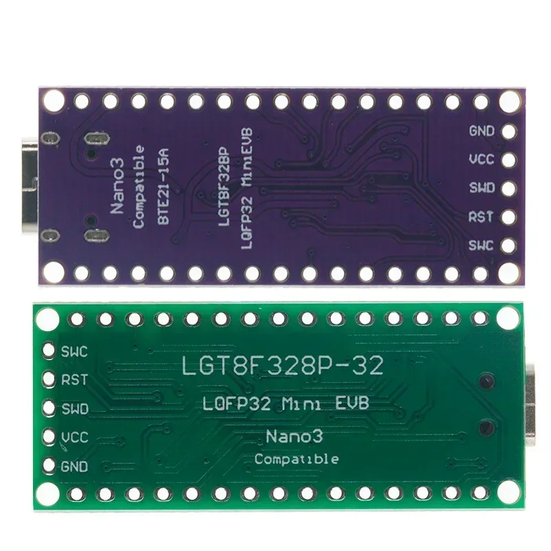 Micro USB para Arduino, Compatível com ATMEGA328, Nano V3.0, LGT8F328P, CH9340C, HT42B534-1, LGT8F328P, LQFP32, MiniEVB, Tipo-C