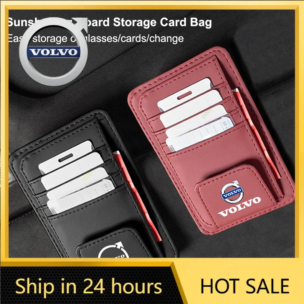 

Чехлы на руль, аксессуары для салона автомобиля, зажимы для хранения на солнцезащитном козырьке, держатели для карт для Volvo XC90 V90 V60 XC60 V40 EC40 EX40 S80 S60 S90