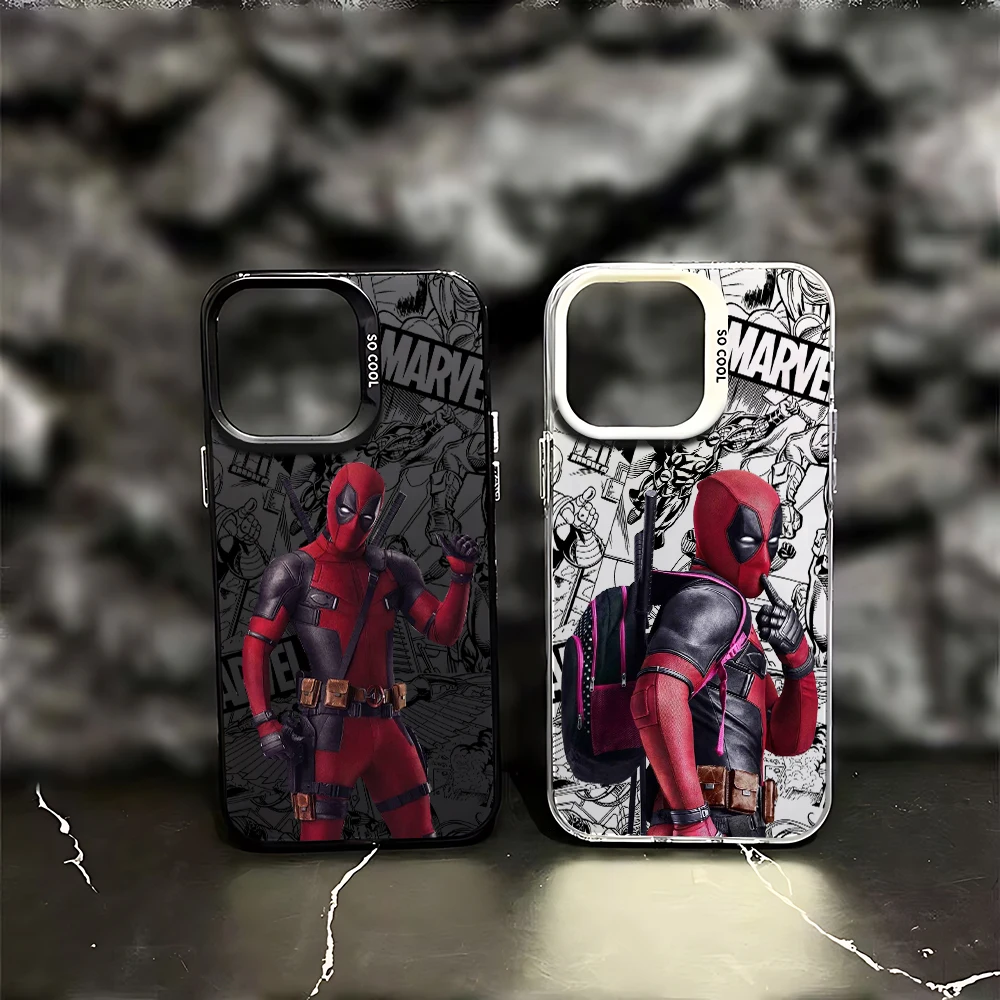 Deadpool Funny Marvel Phone Case for Huawei P30 P40 Mate 40 Pro Nova 7 Honor 50 Lens Creative Border Matte Shockproof Back Cover