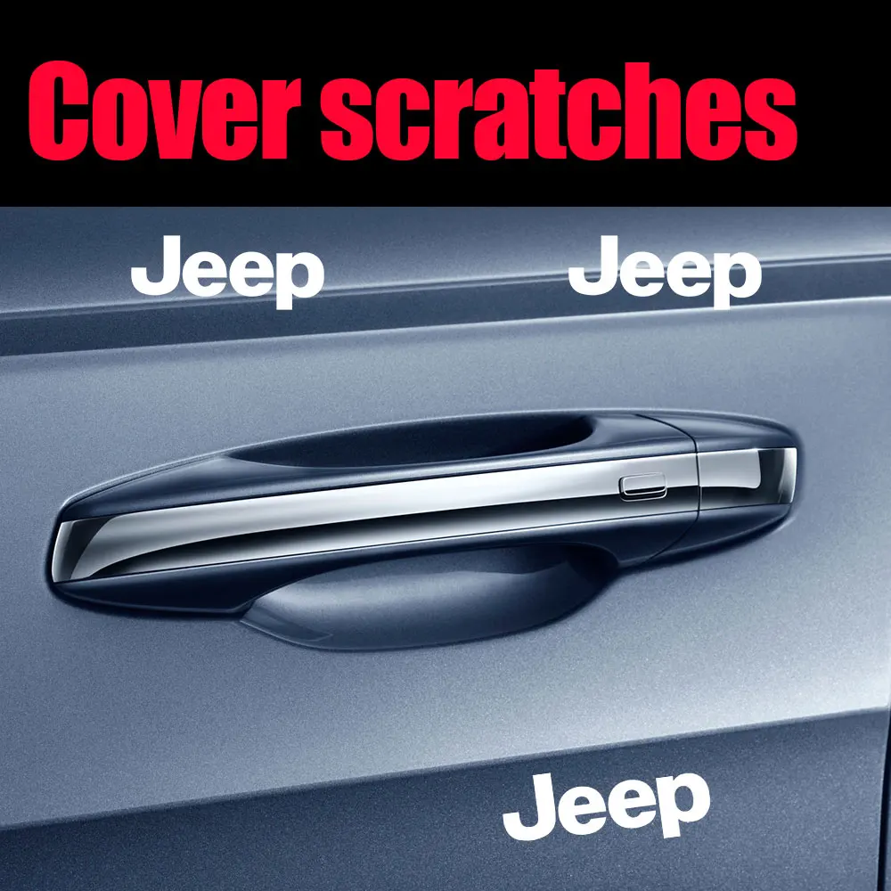 

4Pcs Car Vinyl Decal Decor Body Stickers Auto Accessories For Jeep Wrangler Renegade Compass Gladiator Cherokee JL Grand Patriot