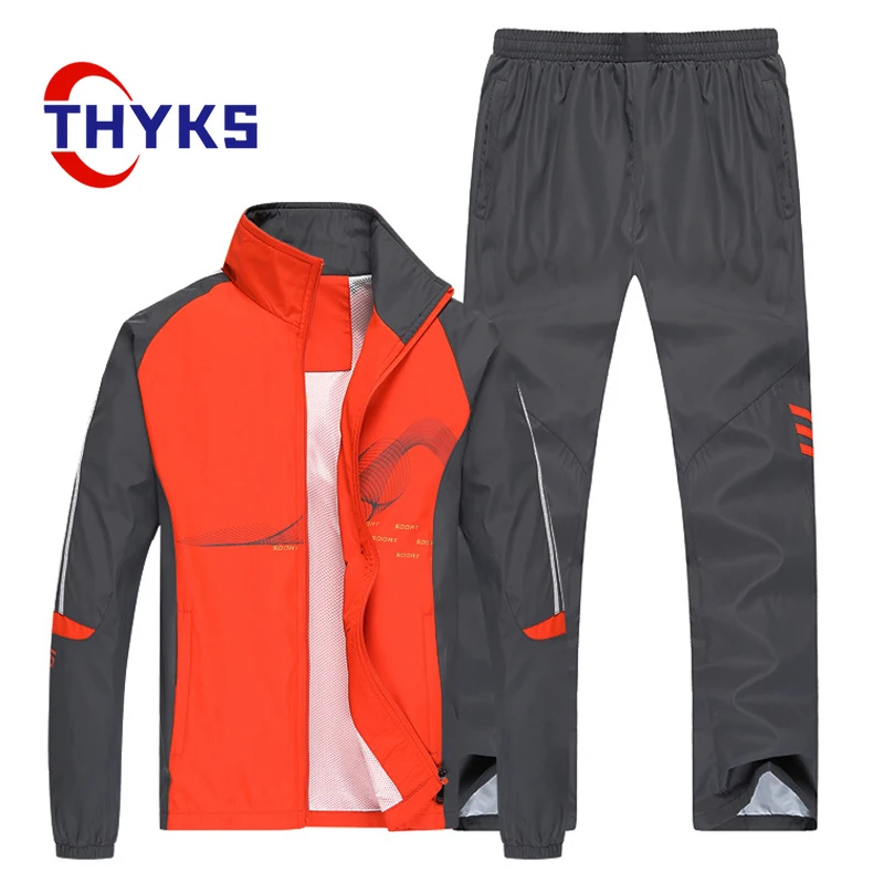 Spring Autumn Sports Two Piece Men Running Training Fitness Couple Outdoor Set Leisure Comfortable Breathable Lightweight Suit