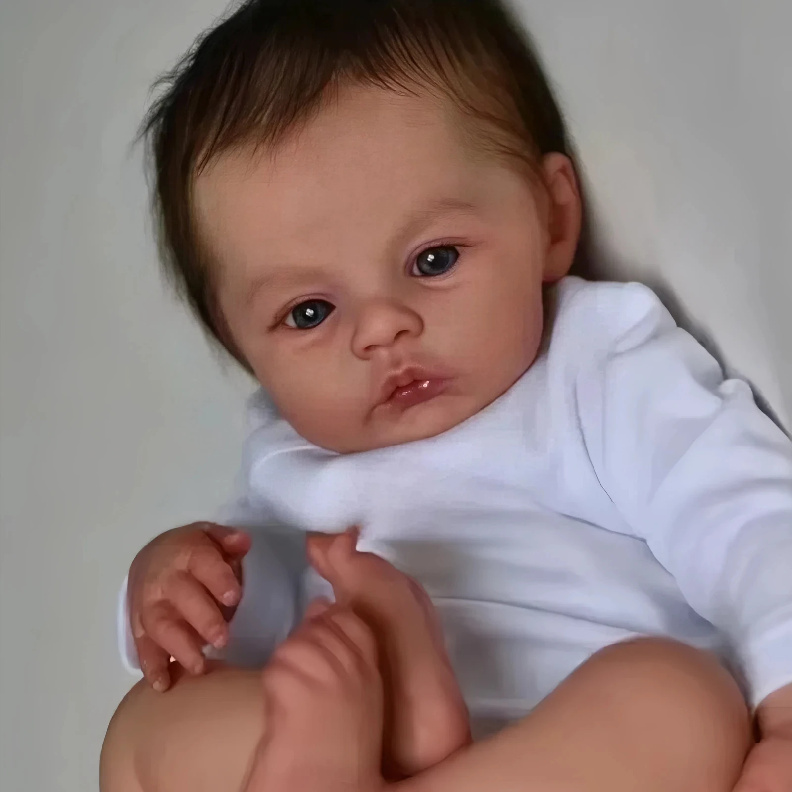 Muñeca realista de 18 "/45cm para niña Reborn, cuerpo completo de vinilo de silicona 3D pintada a mano, regalo para recién nacido, regalo de cumpleaños, regalo de Navidad