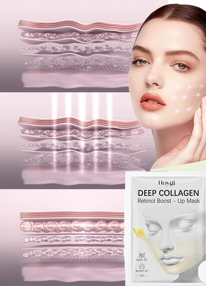

Portable Deep Collagen Mask Moisturizing Firming Nourish Pore Shrinking Smooth Brightening Skin Retinol Boost-Up Mask