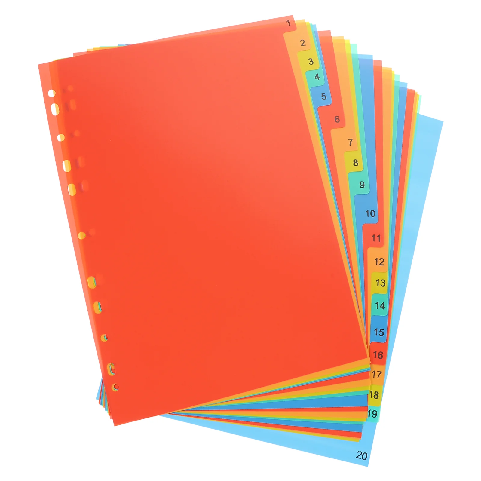 31 Sheets 11 Holes Dividers Folders File Page Separator Classification Tab Binder with Tabs Paper Blank Travel