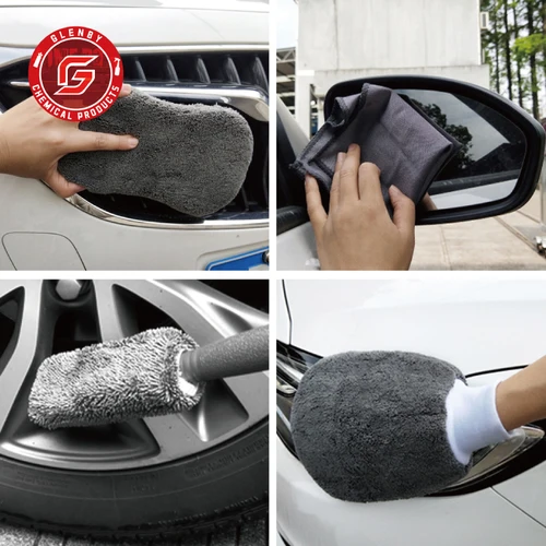 Imagen 2 del producto T-62 Juego de 9 piezas de toallitas de limpieza para automóviles y motocicletas, guantes de lavado para el hogar, toallas de lavado de coches, paños de limpieza, esponjas para encerar, rueda Bru