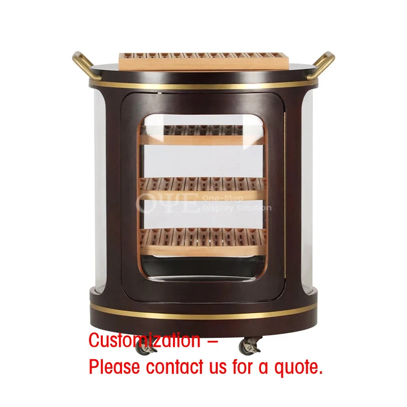 custom.Portable Cigar Display Cabinet Humidors Removable Cigar Display OEM ODM Customizable Commercial  Cigar Shop