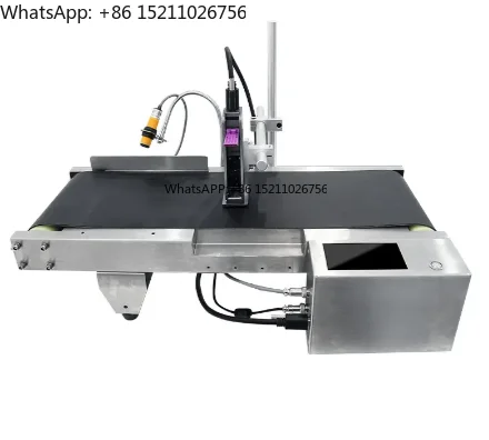 Fully Automatic Intelligent Coding Machine 4.3-inch Touch Screen Adjustable Speed Conveyor 600DPI for Date/Batch/Price Label
