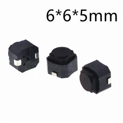 10PCS 6*6*5mm Silent Touch Switch Patch 2-pin 6x6x5mm Silicone Mute Switch Height 5mm