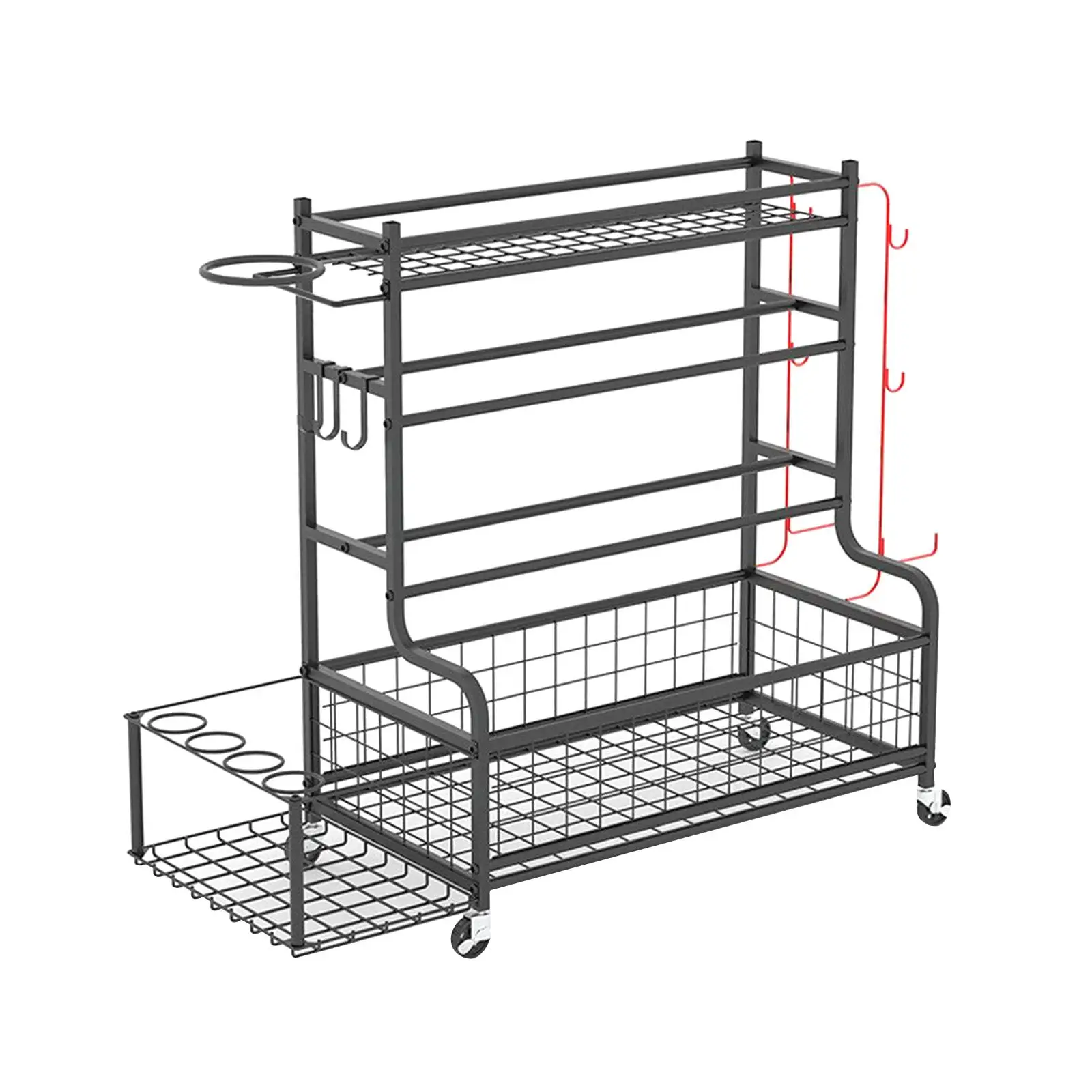 Gym Equipment Storage Rack Heavy Duty Storage Rack Weight Rack for Dumbbells Resistance Bands Yoga Mats Kettlebells Foam Roller