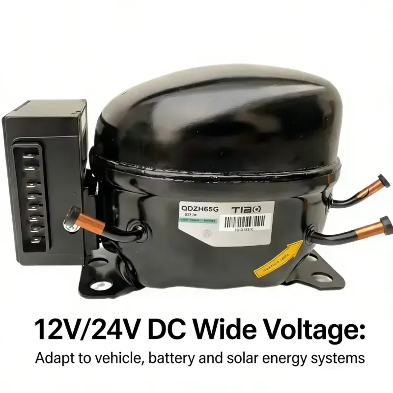 QDZH50G Refrigerator Compressor Replacement for R134a DC 12V 163W Dual Inverter AC Fridge Compressor Accessories