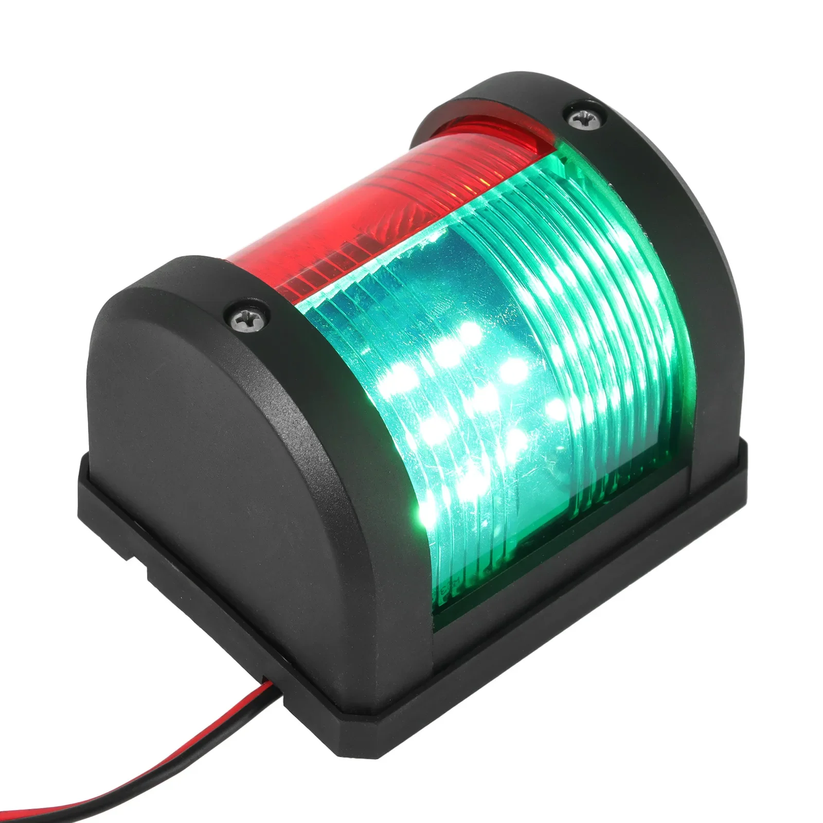 Rot+Grün Dual-LED-Navigationslicht für Marineboote, wasserdichte Segelsignallampe für Pontonboote, Motorboote und Skiffen, 1 Stück – Detail 4