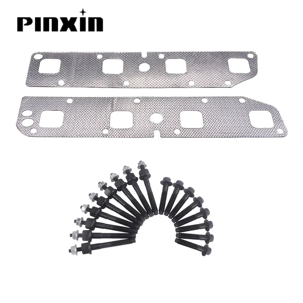 

PINXIN Exhaust manifold gasket bolts and bolts are suitable for 03-08 Dodge Ram Magnum Aspen Jeep 5.7