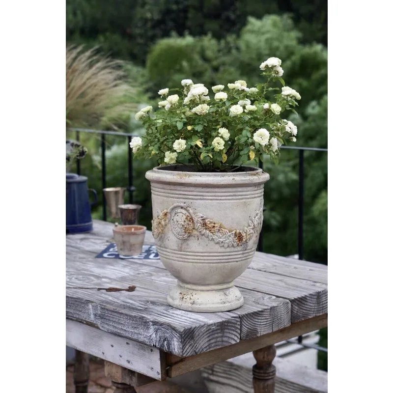 Wide mouth breathable wheat ears flower pot planting rose tulip lily courtyard balcony garden decoration