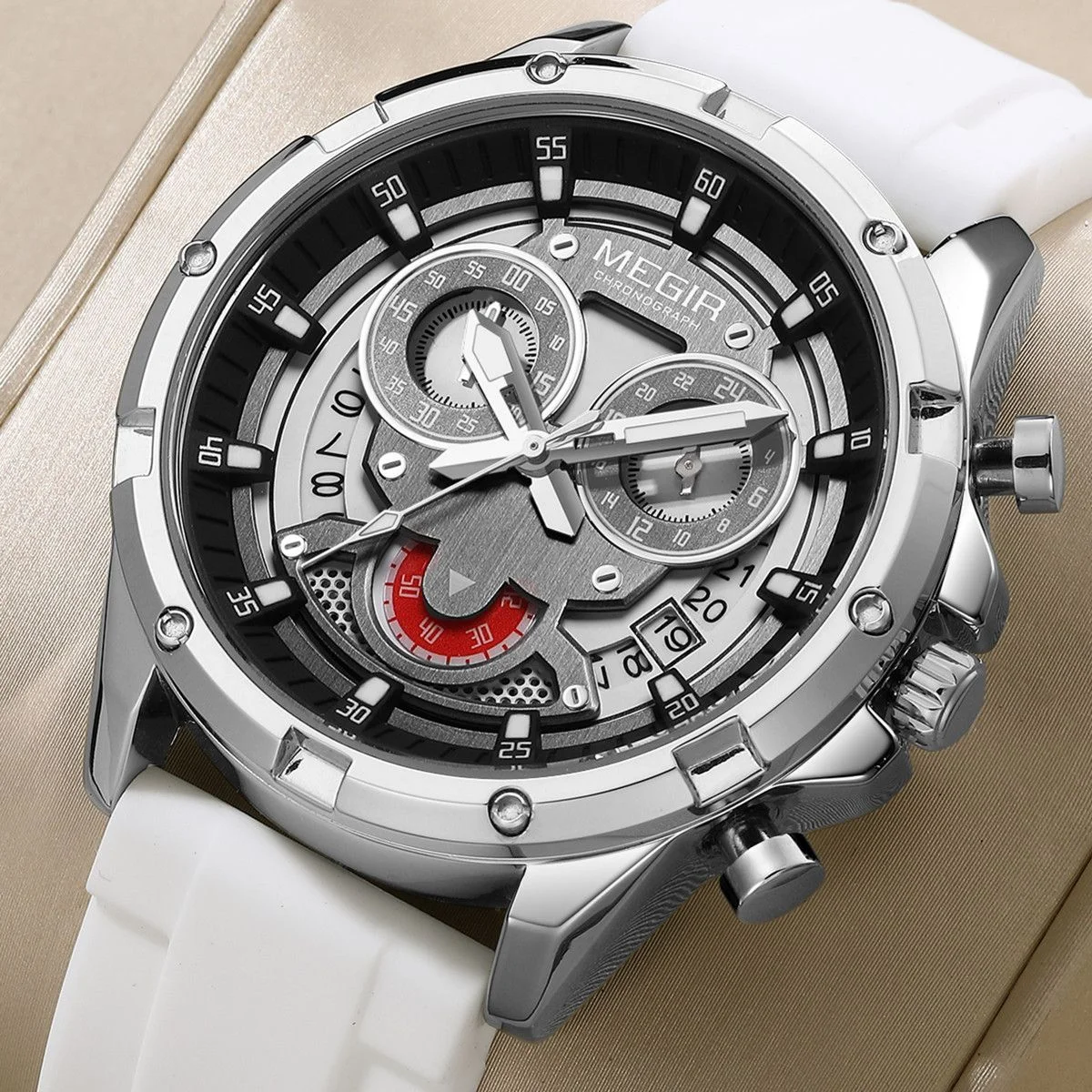 

MEGIR Cool Joker Watch Men Classic Men's Clown Watches Fashion Leather Strap Waterproof Quartz Wristwatches For Men