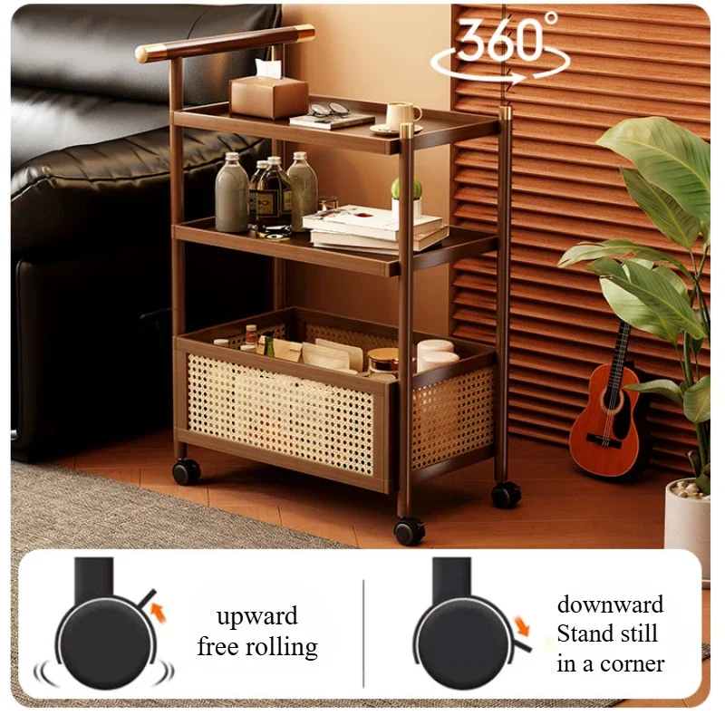Wood Trolley Aesthetic Auxiliary Cart Dental Cart Auxiliary with Wheels Beauty Salon Cosmetic Accessories Furniture Nails Spa