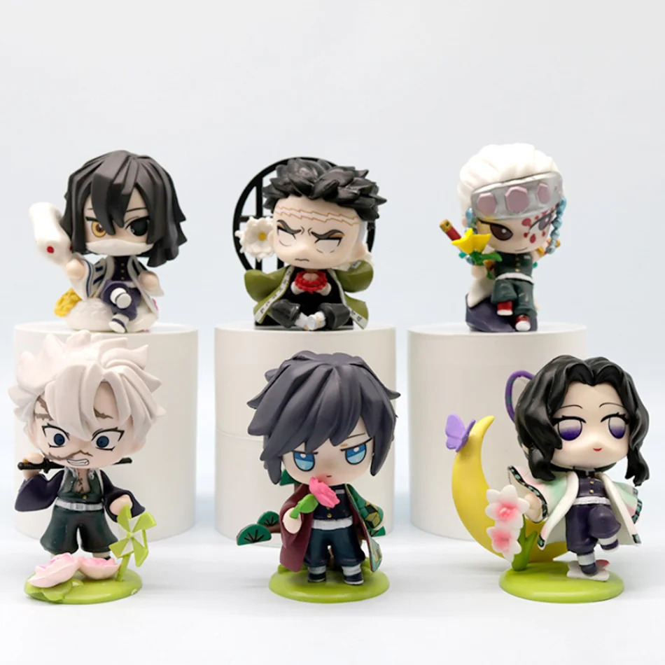 Demon Slayer Kimetsu no Yaiba Tanjiro Kamado Nezuko Kamado Inosuke Hashibira Anime Blind Box Figurine Surprise New Year Gift