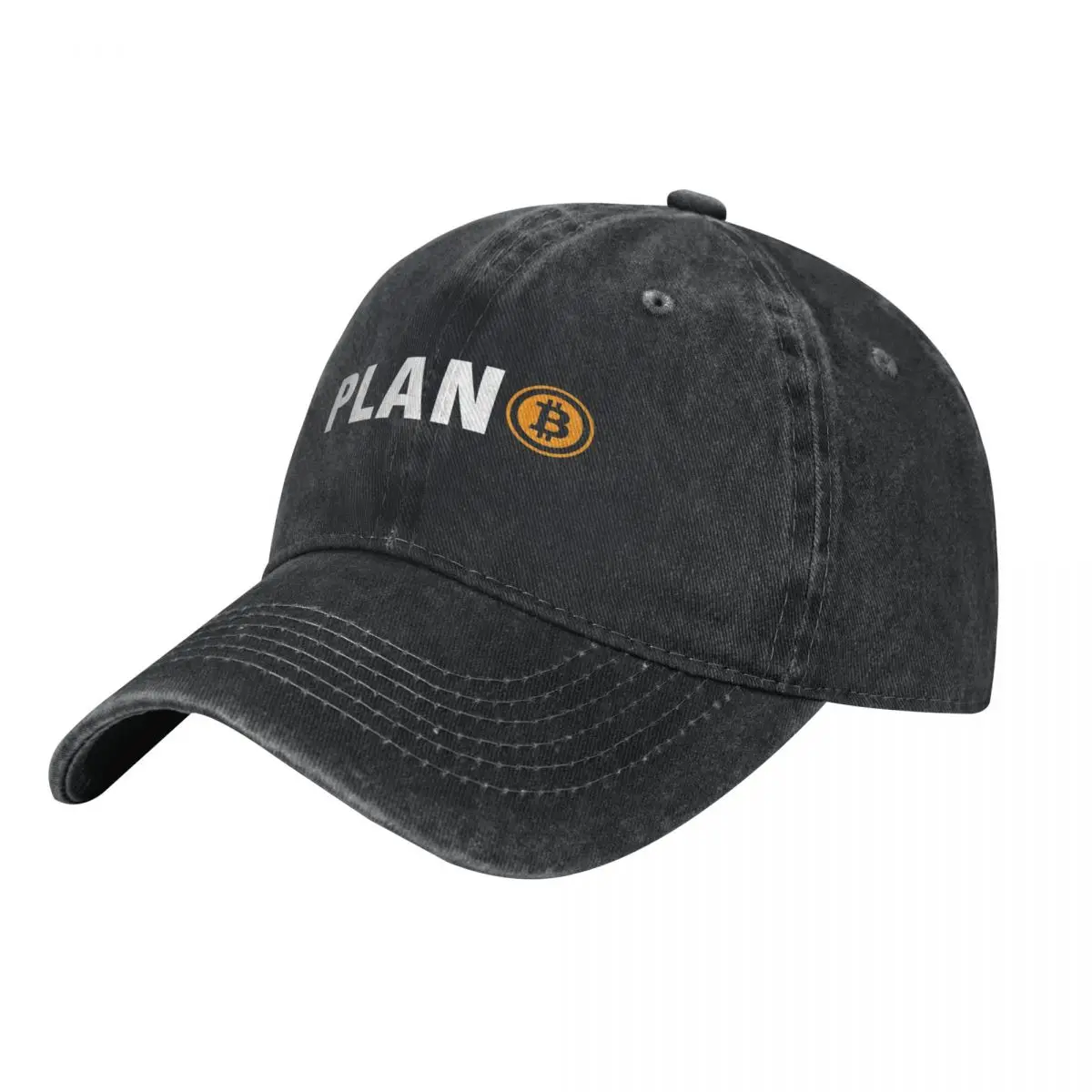 Bitcoin LogoBaseball Caps Snapback Washed Denim Hats Outdoor Adjustable Casquette Streetwear Baseball Cowboy Hat for Unisex