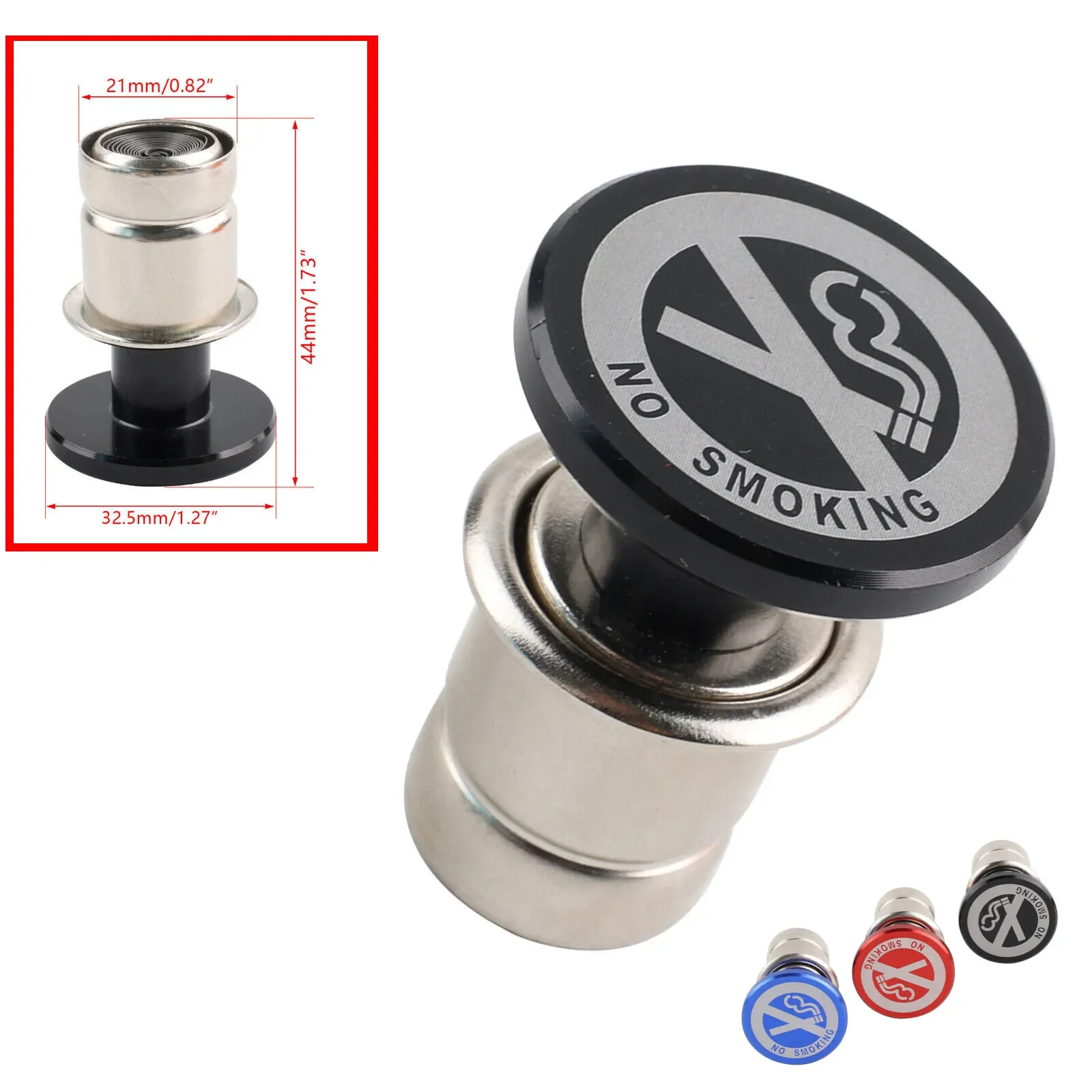 

Car Cigarette Lighter Plug Cover Replacement No Smoking Button Car Smoke Accessories Fits Most Vehicles with Standard 12 Volt