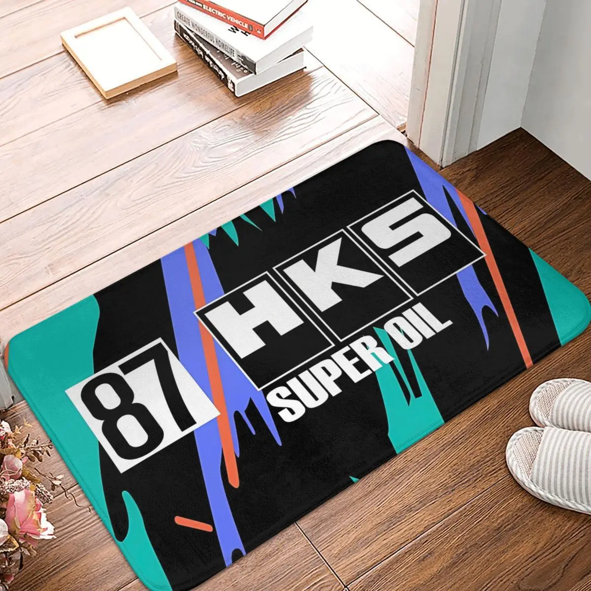 R32 GT-R HKS พรมกันลื่นพรมเช็ดเท้าห้องครัวพรมปูพื้นพรมประตูทางเข้าตกแต่ง