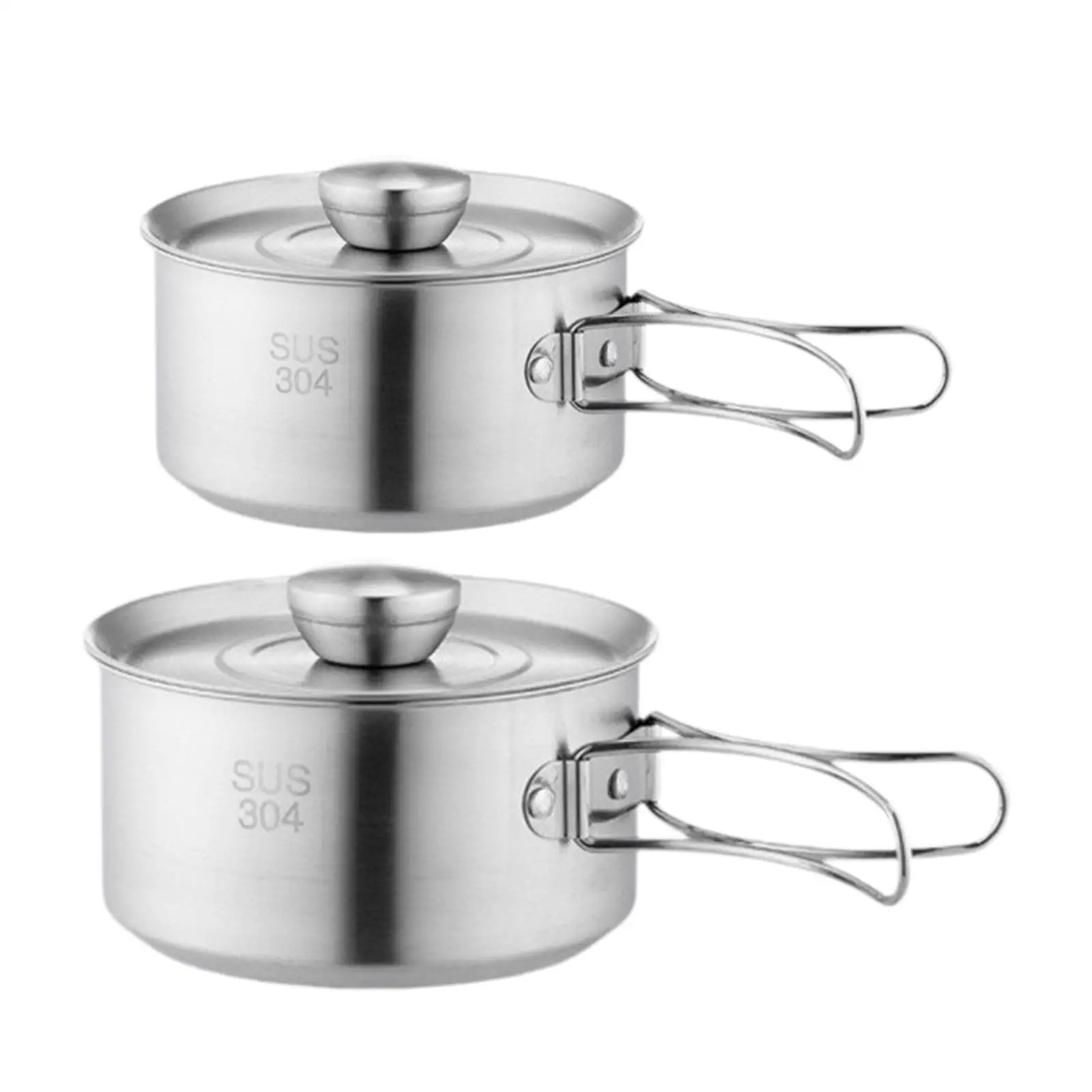 Stainless Steel Pot Stockpot with Lid Ergonomic Handle Portable Easy to Clean