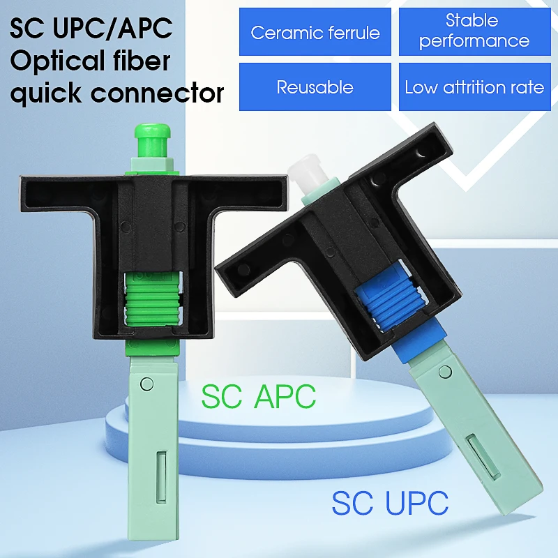 SCUPC/SCAPC Optical Fiber Quick Connector SM FTTH Leather Fiber Optic Cable Cold Splicing Field Assembly Fast Connector Tools