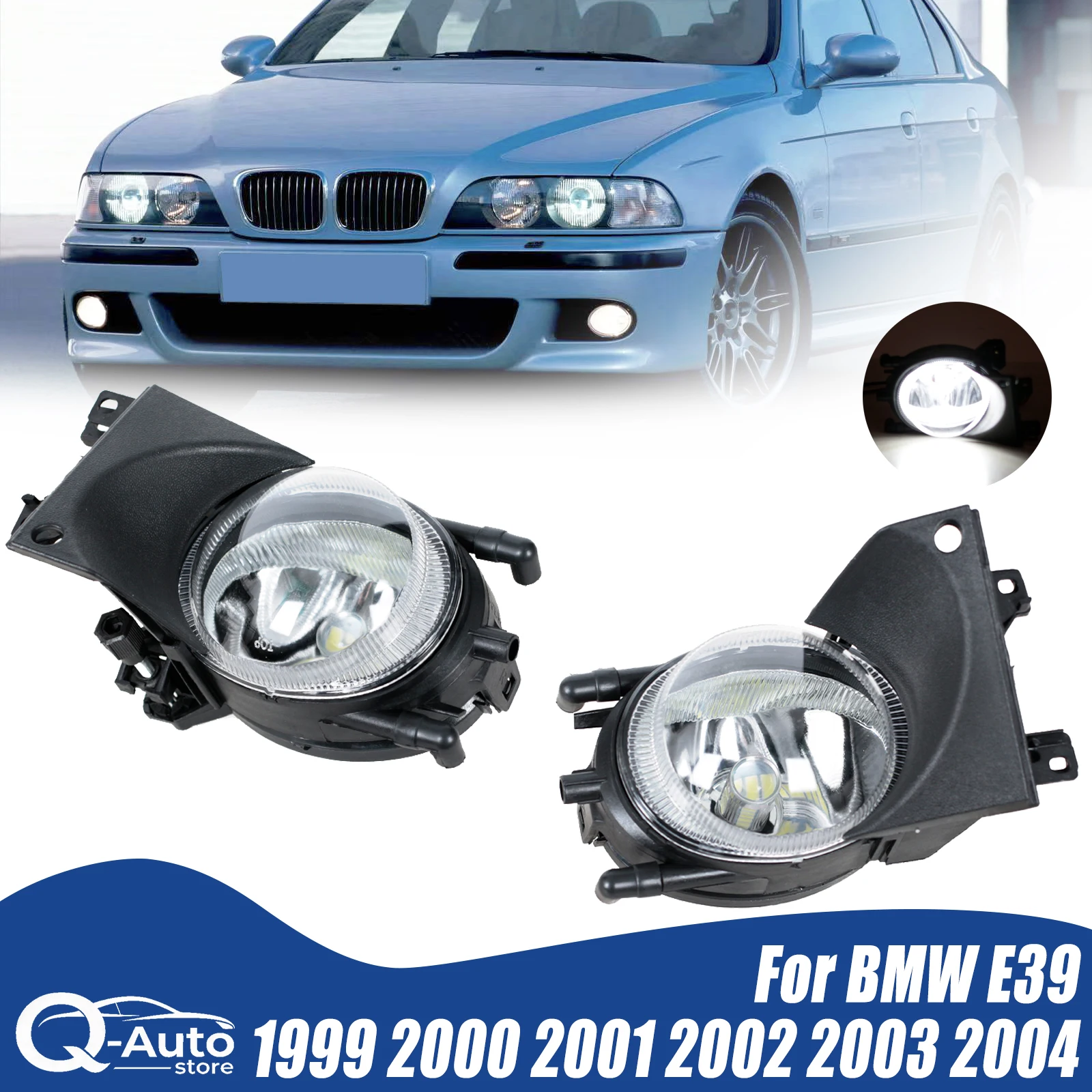 

63176900221 63176900222 LED/Halogen Car front fog light With bulb For BMW E39 1999 2000 2001 2002 2003 2004 Replacement Fog Lamp