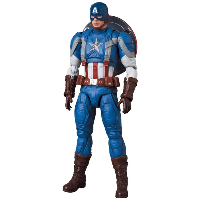 In Stock Original Genuine Medicom Toy MAFEX Steven Rogers 16CM Authentic Action Marvel Movie Character Models Collection Gift