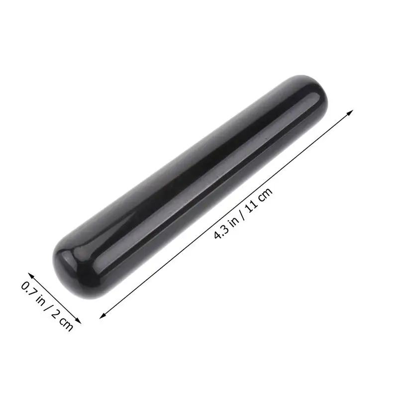 1pc Schwarz Gesicht Massage Fuß Roller Stick Obsidian Massage Werkzeuge Trigger Punkt Massage Bar Hand