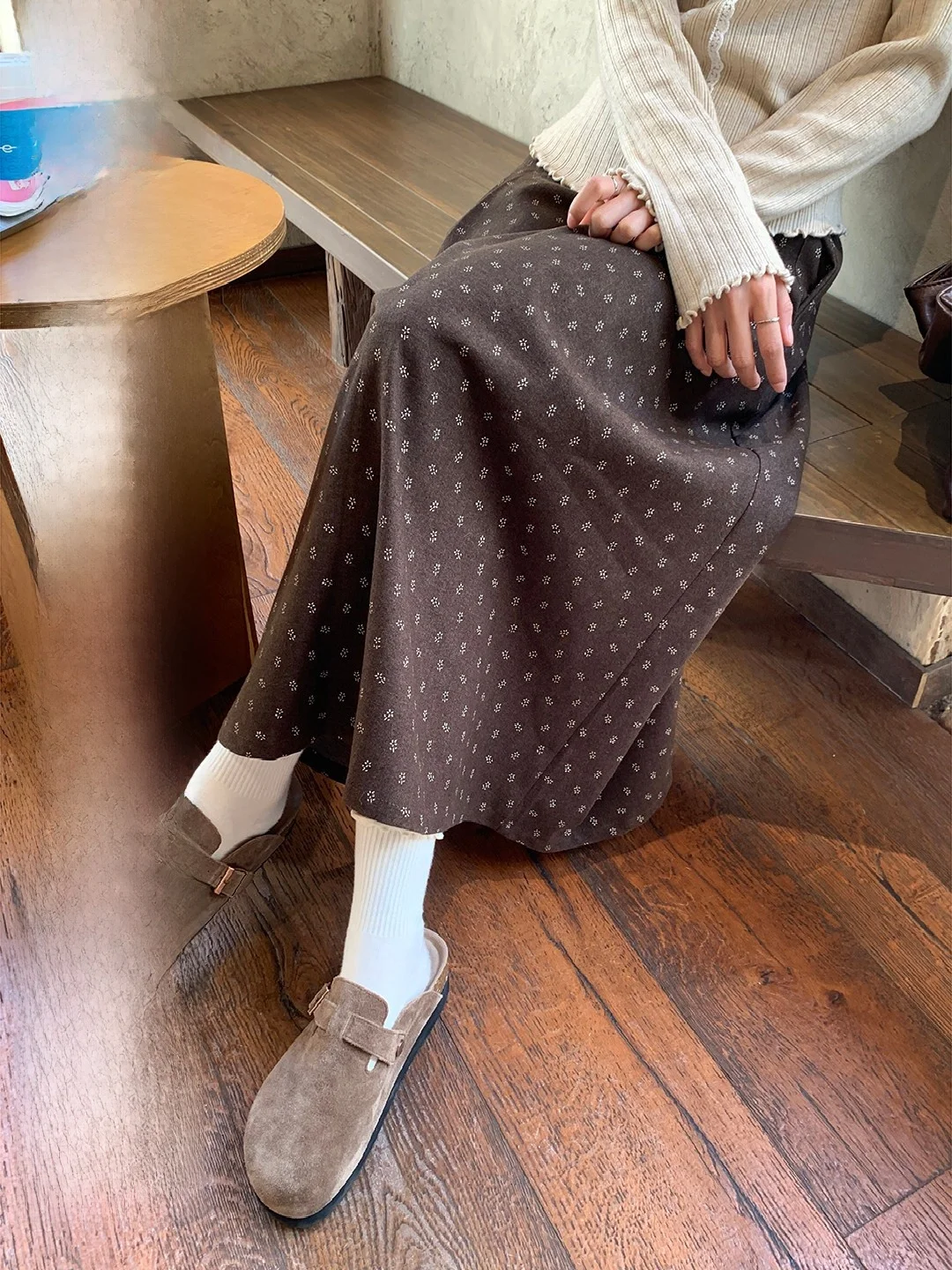 

Весна 2026: Новая женская длинная юбка А-силуэта с цветочным принтом, свободная, универсальная, стройнящая, в корейском стиле, с завышенной талией