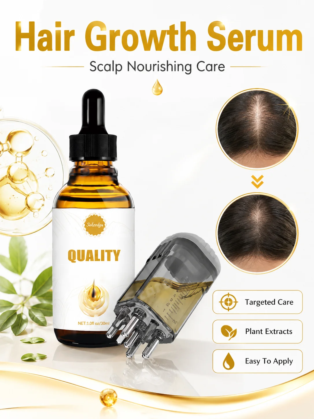 Hair Growth Serum Anti Hair Loss Regrowth Treatment Lightweight Non Greasy Nourish Scalp Strengthen Hair Roots Hot Sale In 2026