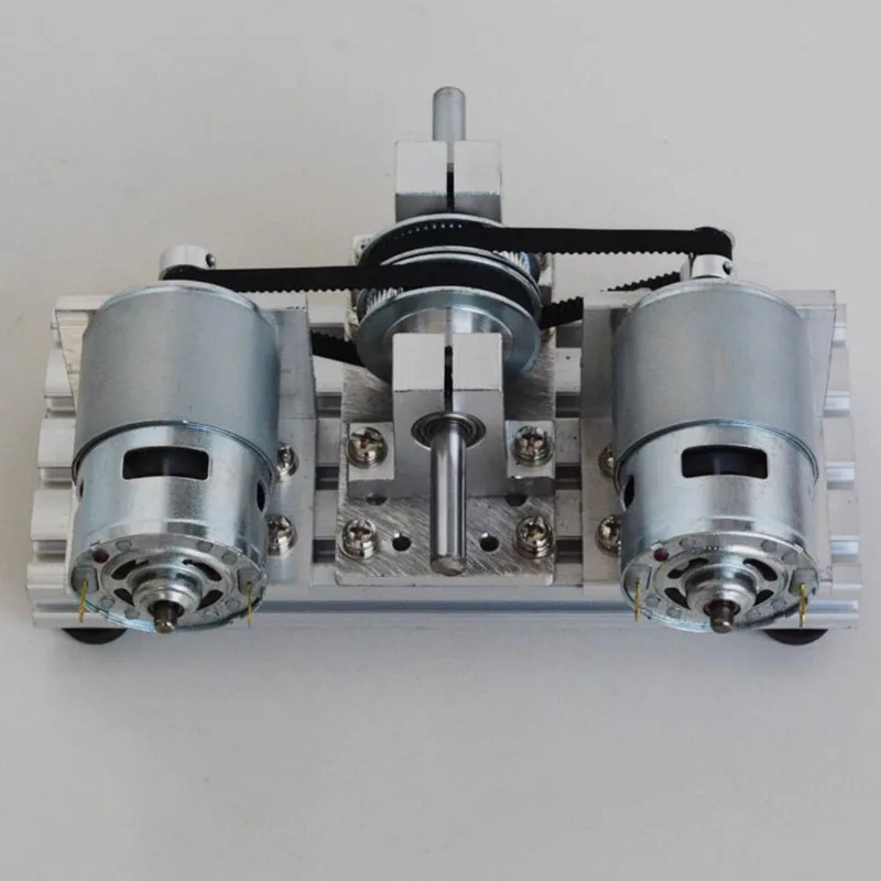 

895 DC Motor - Dual Spindle Motor Drive Kit, High Torque, Timing Pulley, 60 Tooth Synchronous Wheel