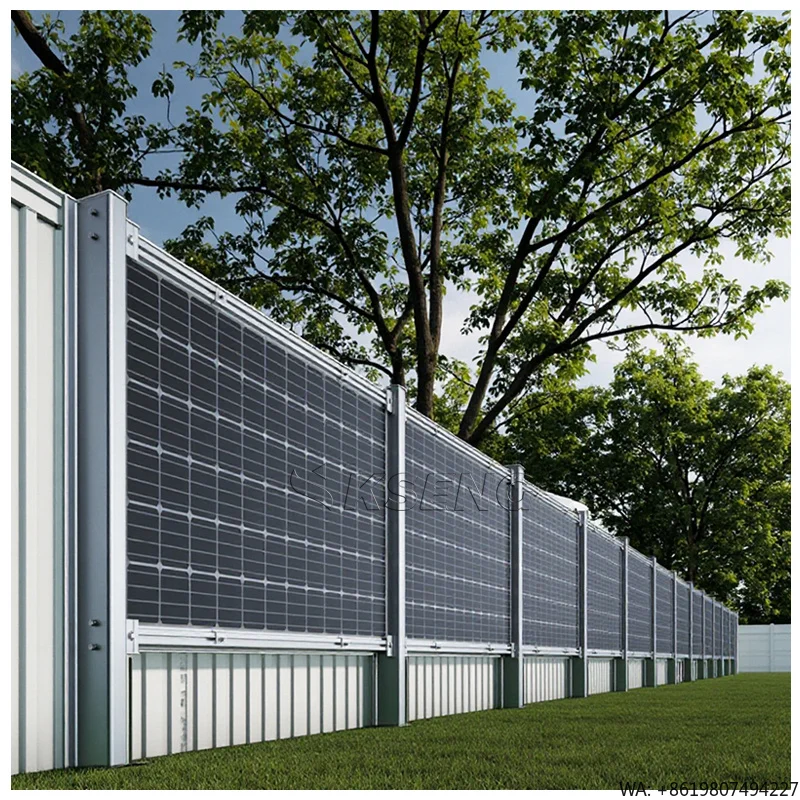 Bifacial Vertical Solar Fence Mounting System Ground Mount for Efficient Solar Farm System and Power Plant