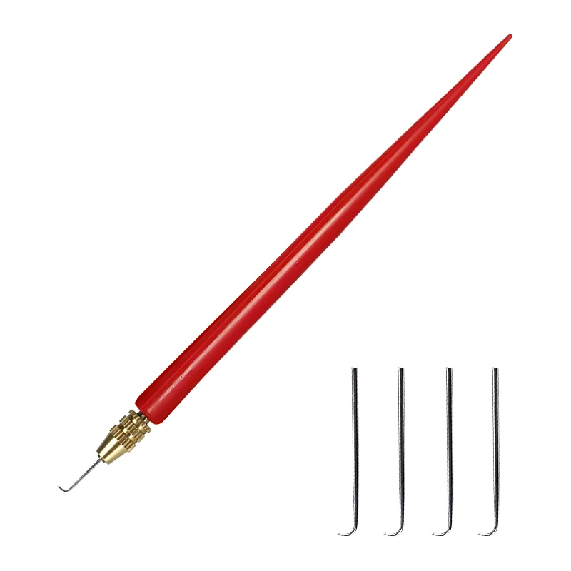 Lace Wig Ventilating Needle Kit, 4Pcs with Plastic Holder