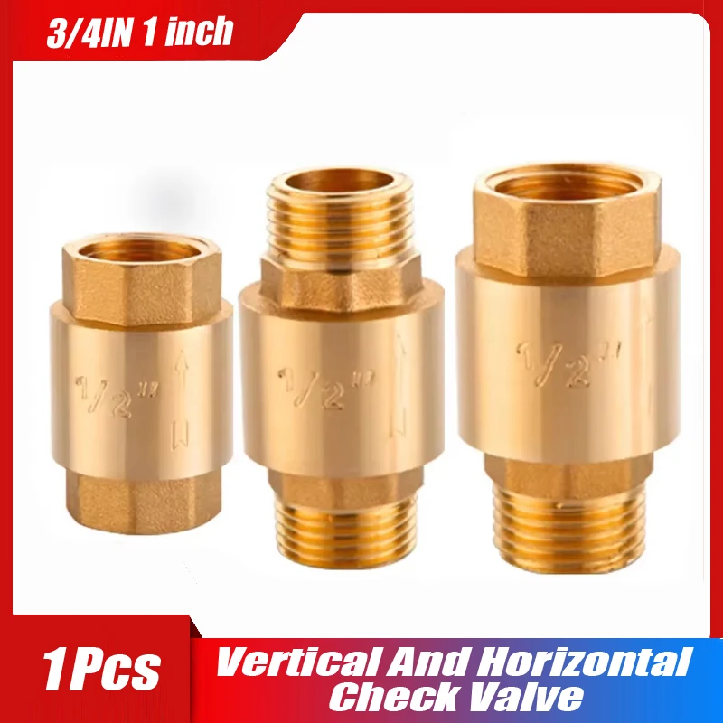

Copper 1/2IN discrete check valve spring check valve 3/4IN 1 inch Thread horizontal check valve