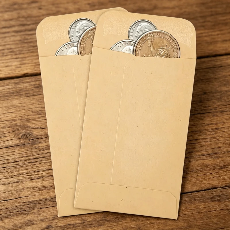 10pcs Kraft Paper Envelopes Bulk Set Small Blank Money Cash Holder for Gift Card Wedding Party Favors Business Tips Coin Storage