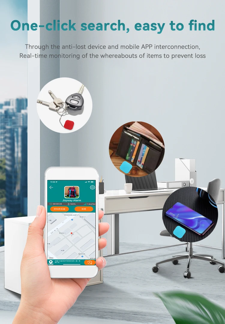 JOYWAY 2025 مقاوم للماء صافرة الصوت مكافحة خسر إنذار جهاز تتبع صغير مفتاح مكتشف للحيوانات الأليفة الكلب القط أطفال أكياس