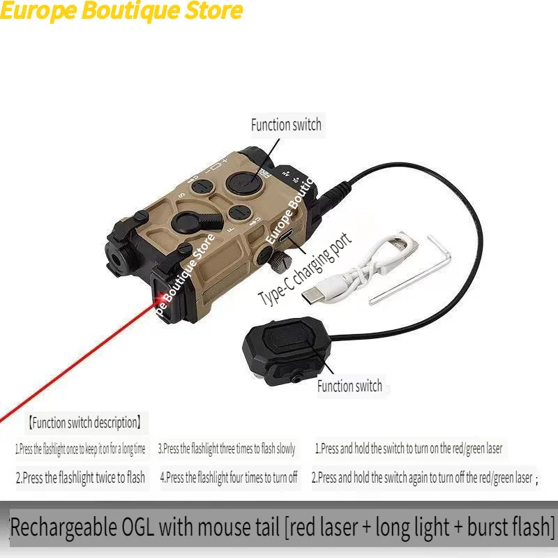 Tactical Storage Box Red Green Light Flashlight Combo For Outdoor Toy Accessories view 6