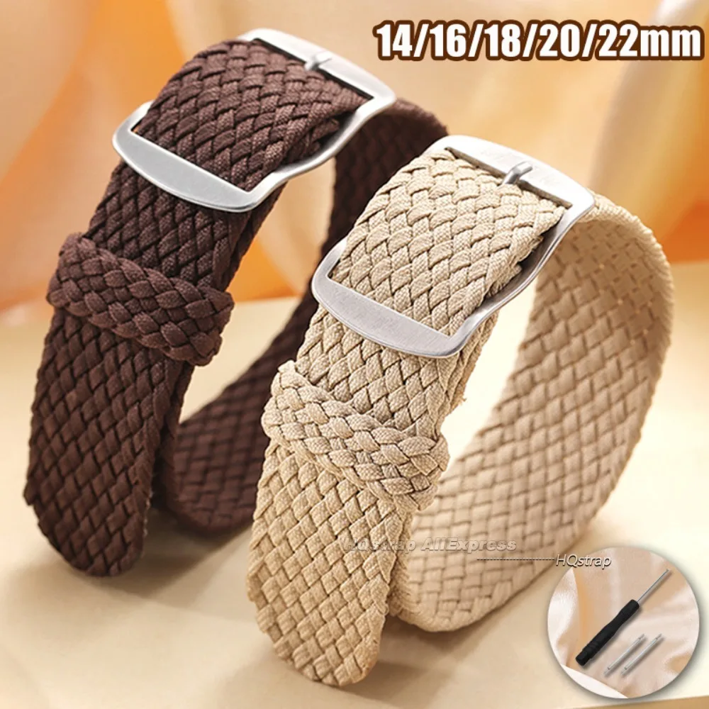 Nylon Woven Canvas Watch Band 14mm 16mm 18mm 20mm 22mm for Perlon for Omega Replacement Strap Men Women Sport Universal Bracelet