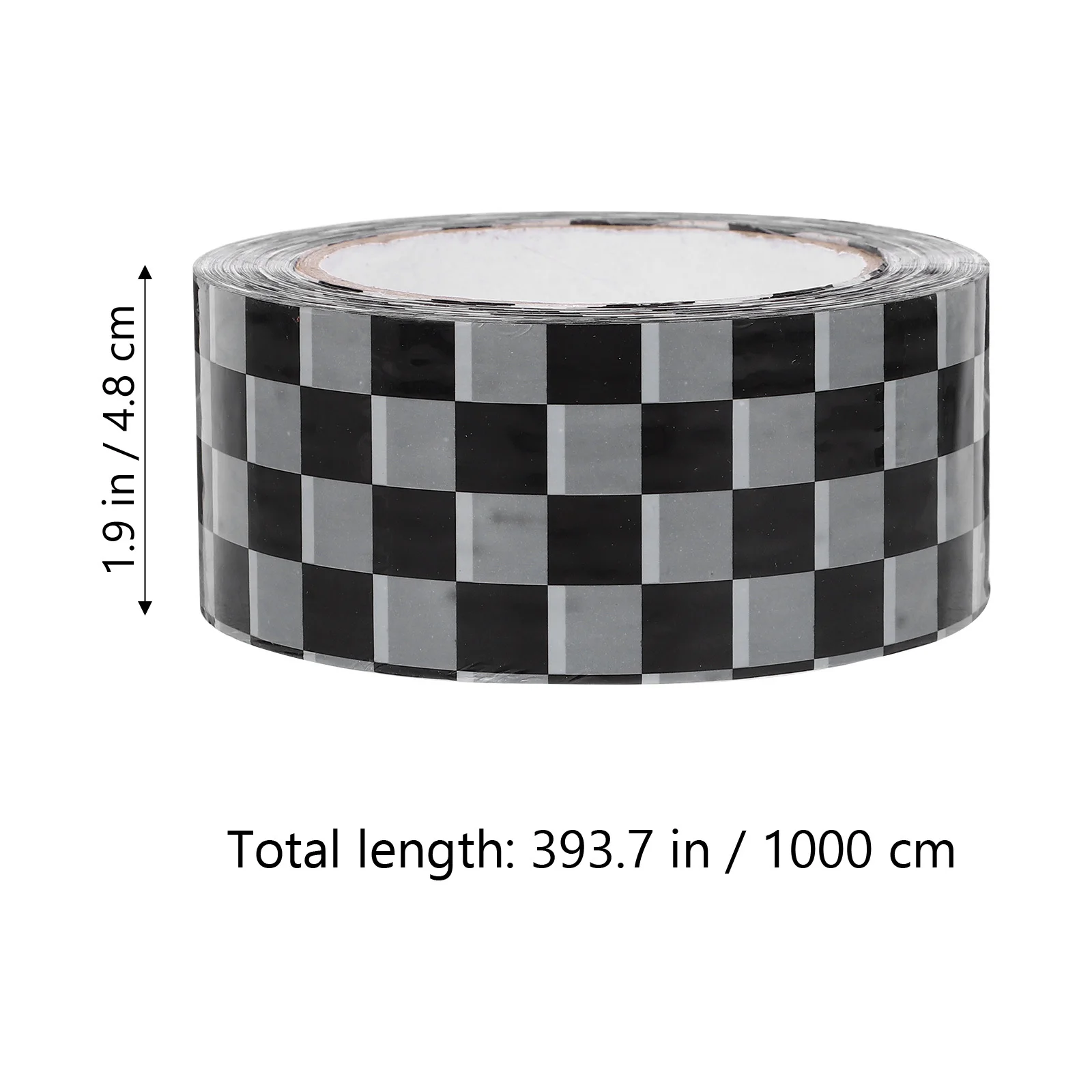 1 Rolle schwarz-weiß kariertes Verpackungsband, schlichtes Design, leicht zu schneidende Verpackung, Versand-Dichtungsband für die Verpackung von Waren
