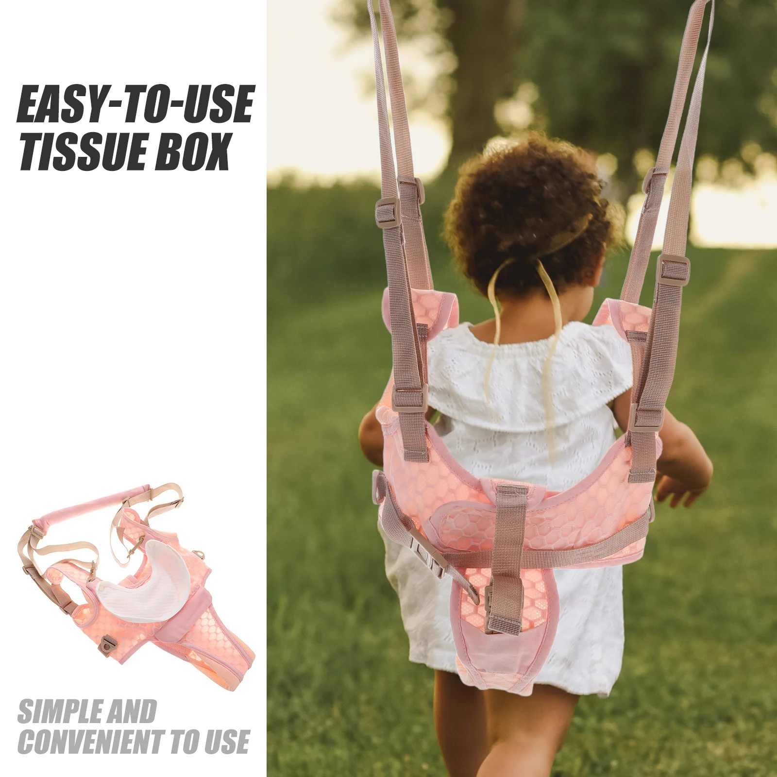 Arnês para caminhada de bebês, ajustável, confortável, design ergonômico, garantia de segurança, corda para caminhada de crianças pequenas, suporte para caminhada