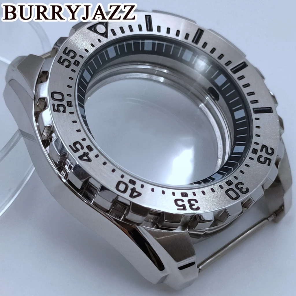 BURRYJAZZ 44mm NH35 NH36 NH34 NH38 NH39 NH70 NH72 Watch Case Waterproof Black Orange Green Ring