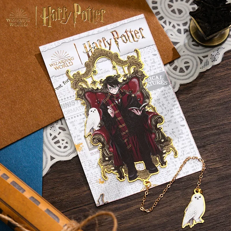 Anime Figure Harries Gryffindor House Metal Creative Bookmarks Potters Malfoy Student Supplies Christmas Gifts Decorations